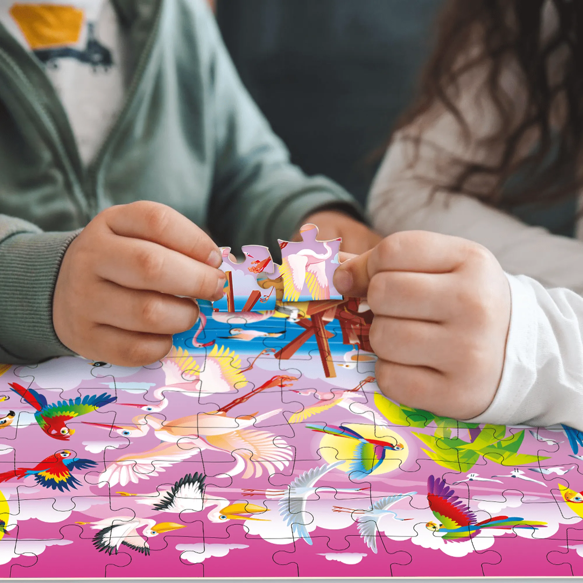 100 Pcs Puzzles for Kids | Wild Animals, Floral