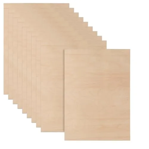 10Pcs 16 x 12 x 1/8 Inch Baltic Birch Plywood Sheets Unfinished Plywood Sheet for Arts and Crafts, Painting, Pyrography, Wood Engraving, Wood