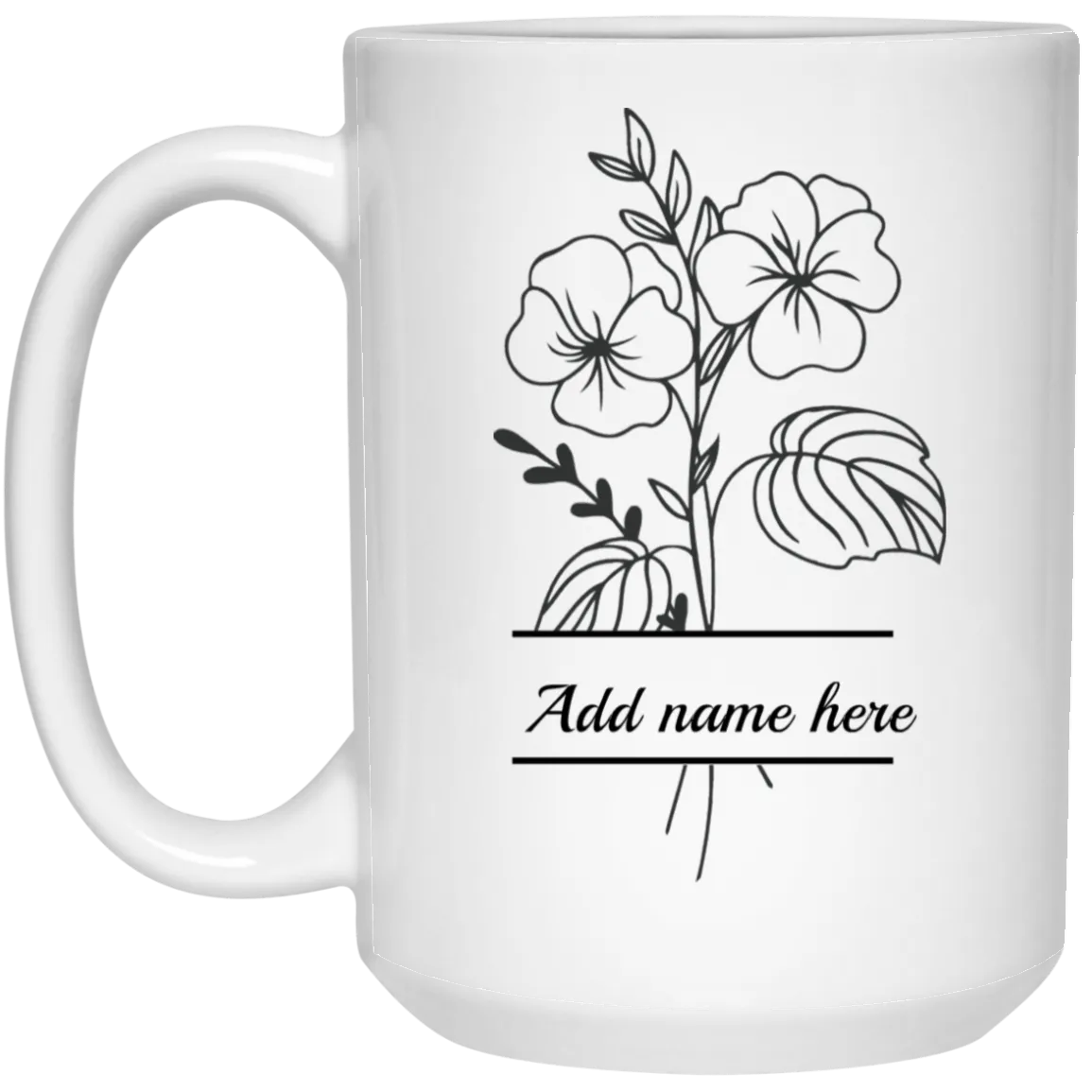 15oz Personalized Gladiolus Mug