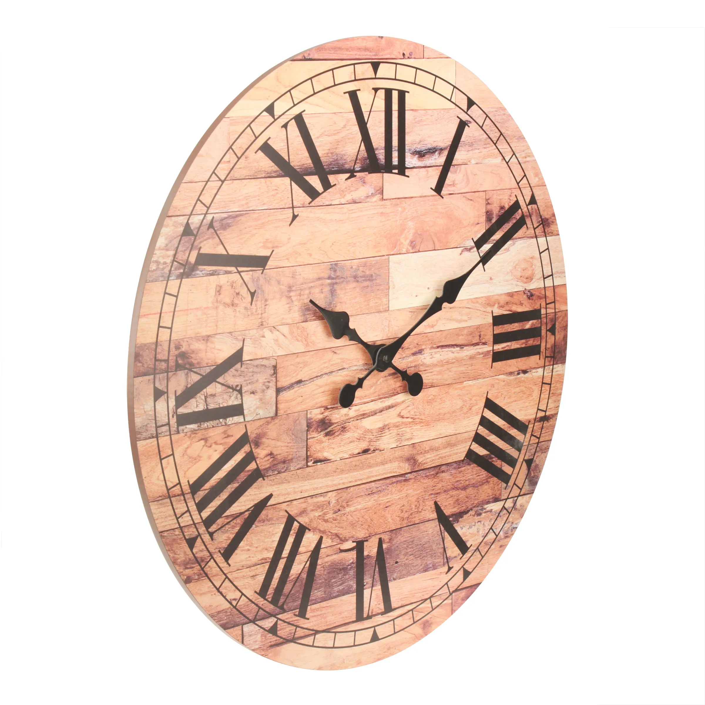 23.6” Roman Numeral Wooden MDF Wall Clock (WS)