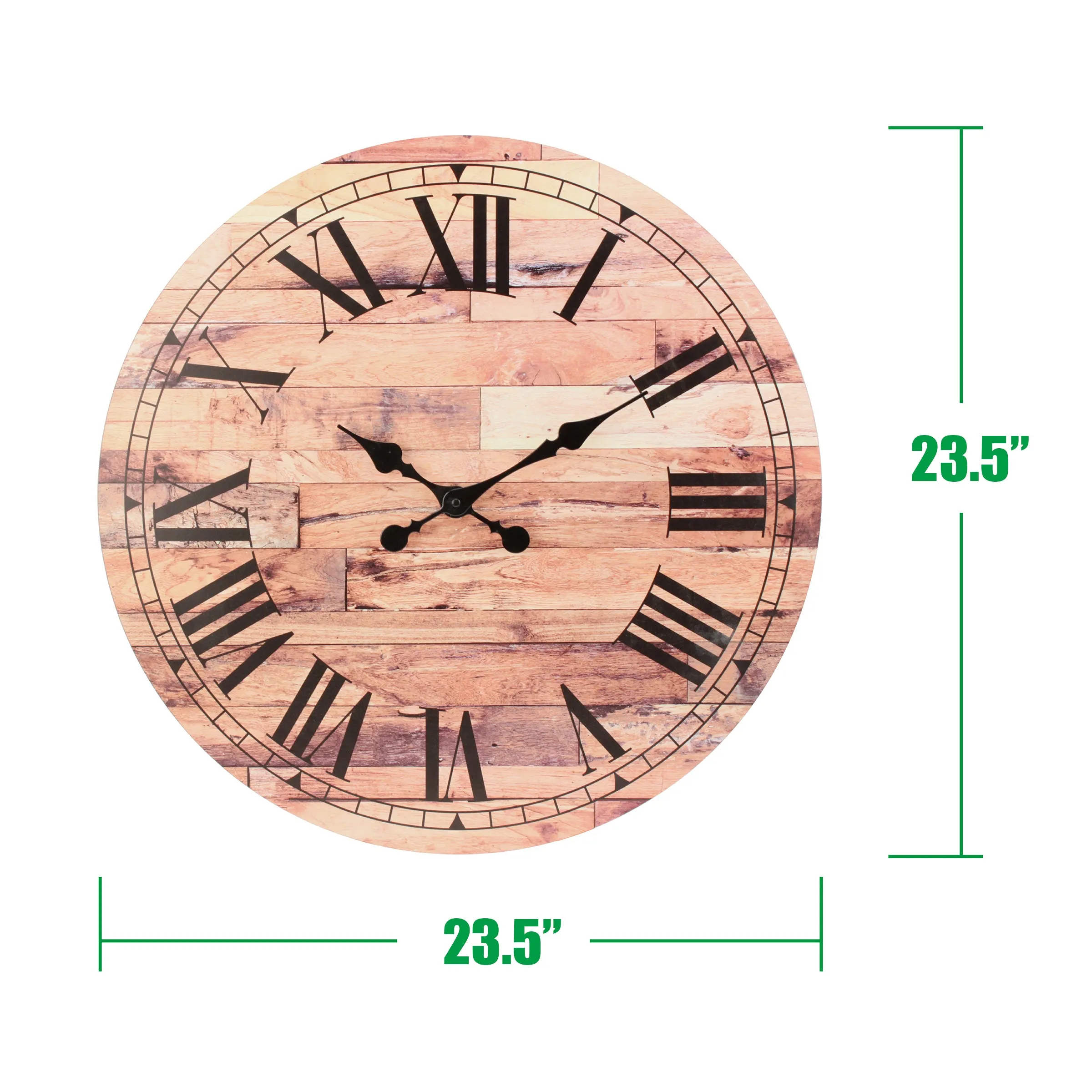 23.6” Roman Numeral Wooden MDF Wall Clock (WS)