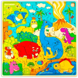 28 Pieces Wooden Puzzles for Kids | Dino