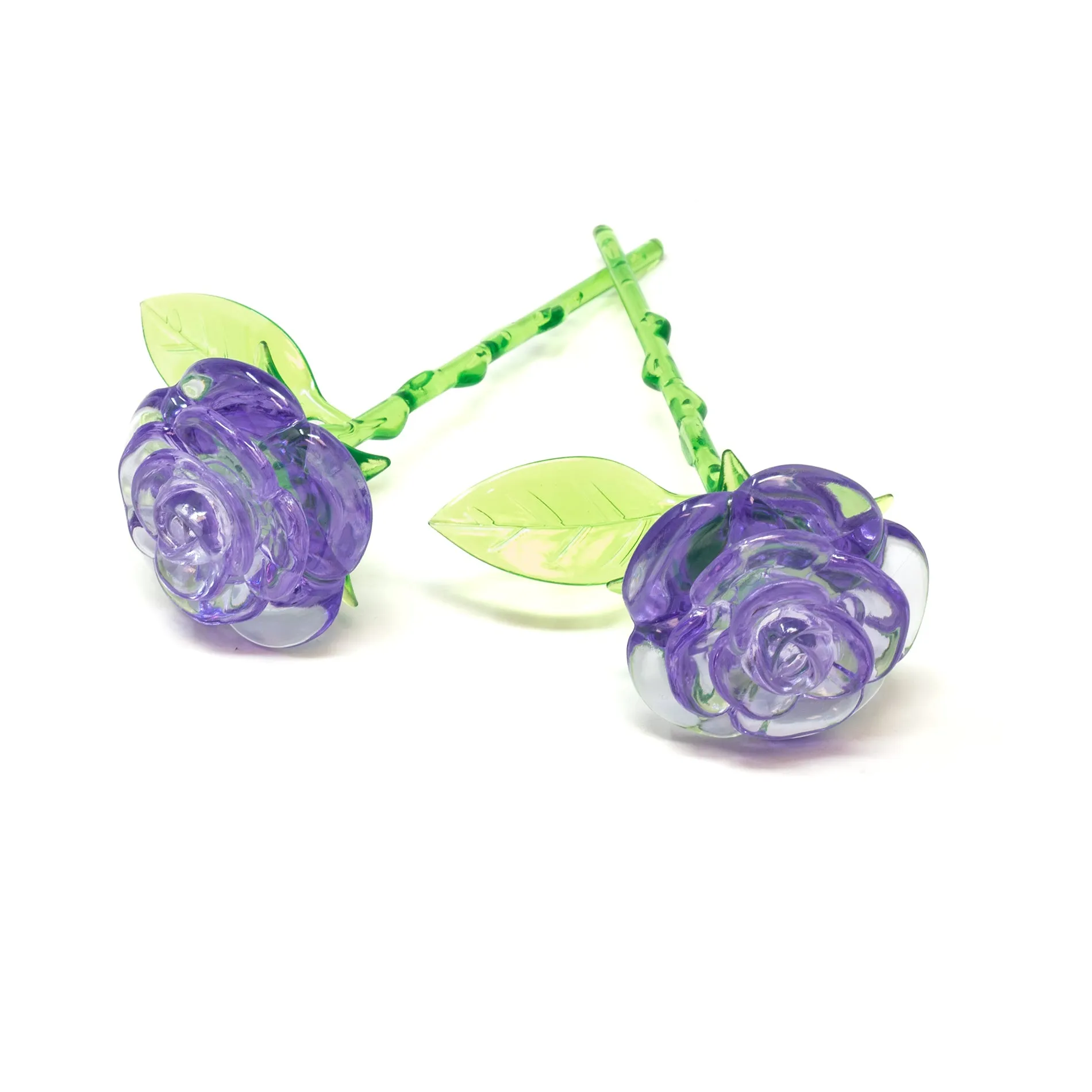 3D Crystal Puzzle - Roses in a Vase (Purple): 47 Pcs