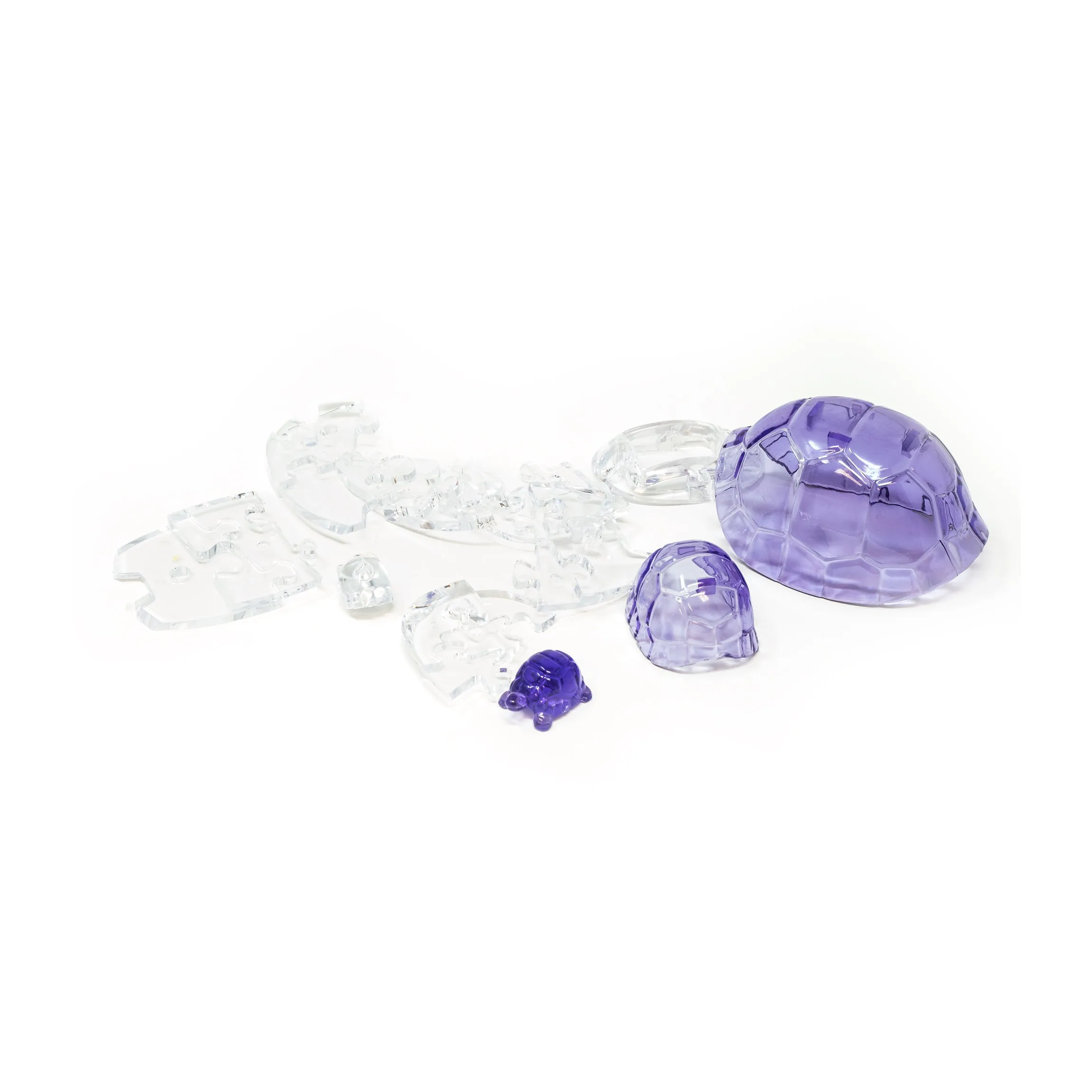 3D Crystal Puzzle - Turtles (Purple): 37 Pcs