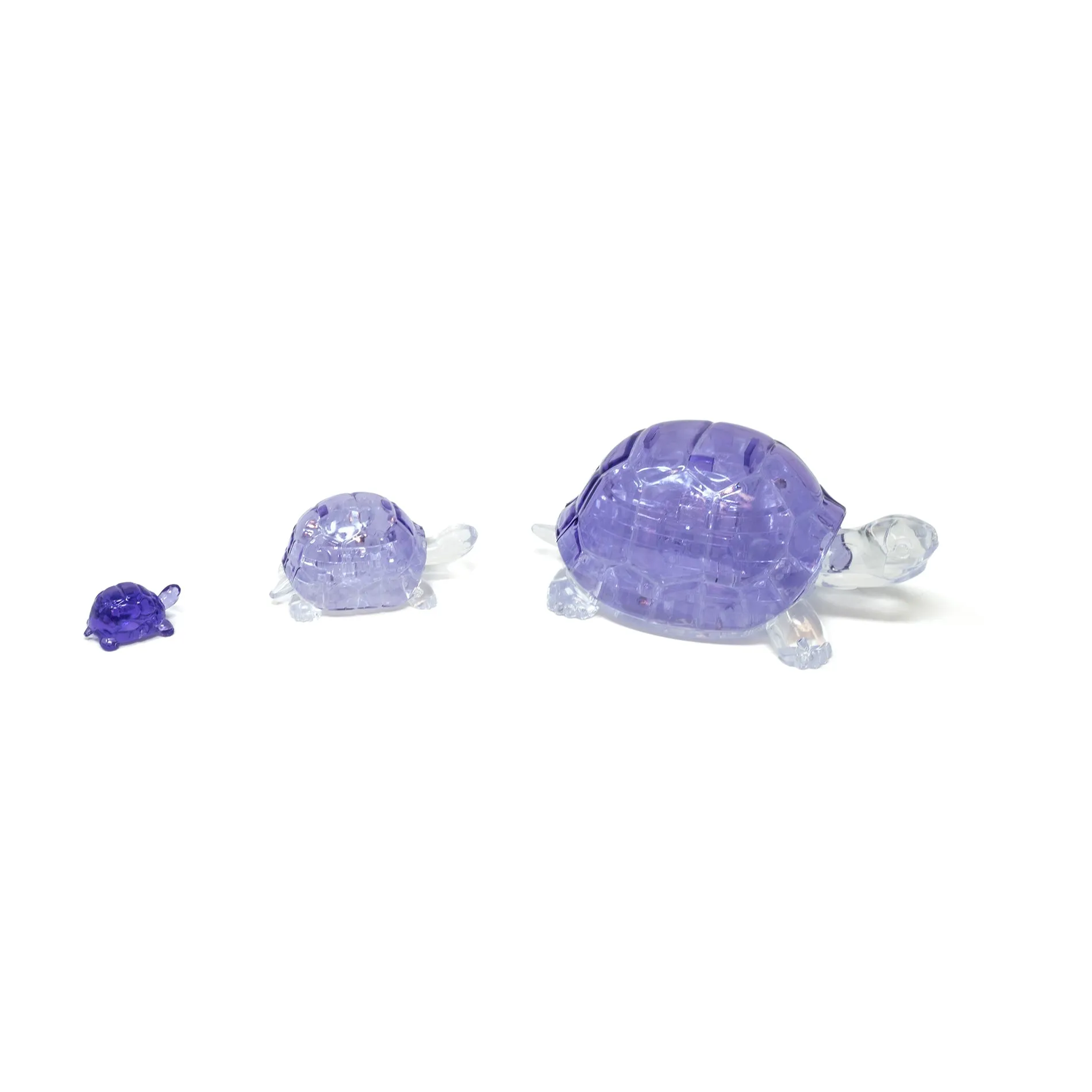 3D Crystal Puzzle - Turtles (Purple): 37 Pcs