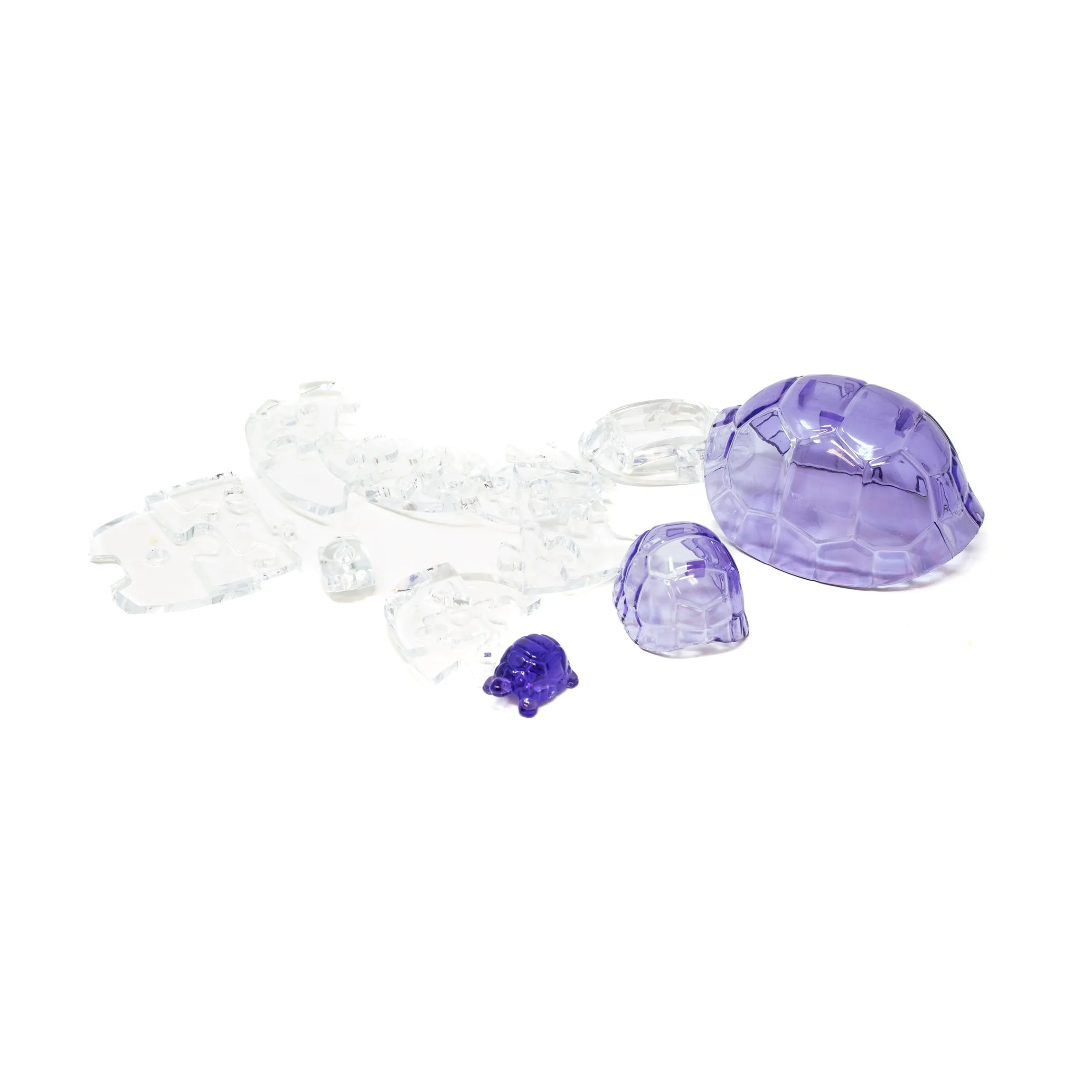 3D Crystal Puzzle - Turtles (Purple): 37 Pcs