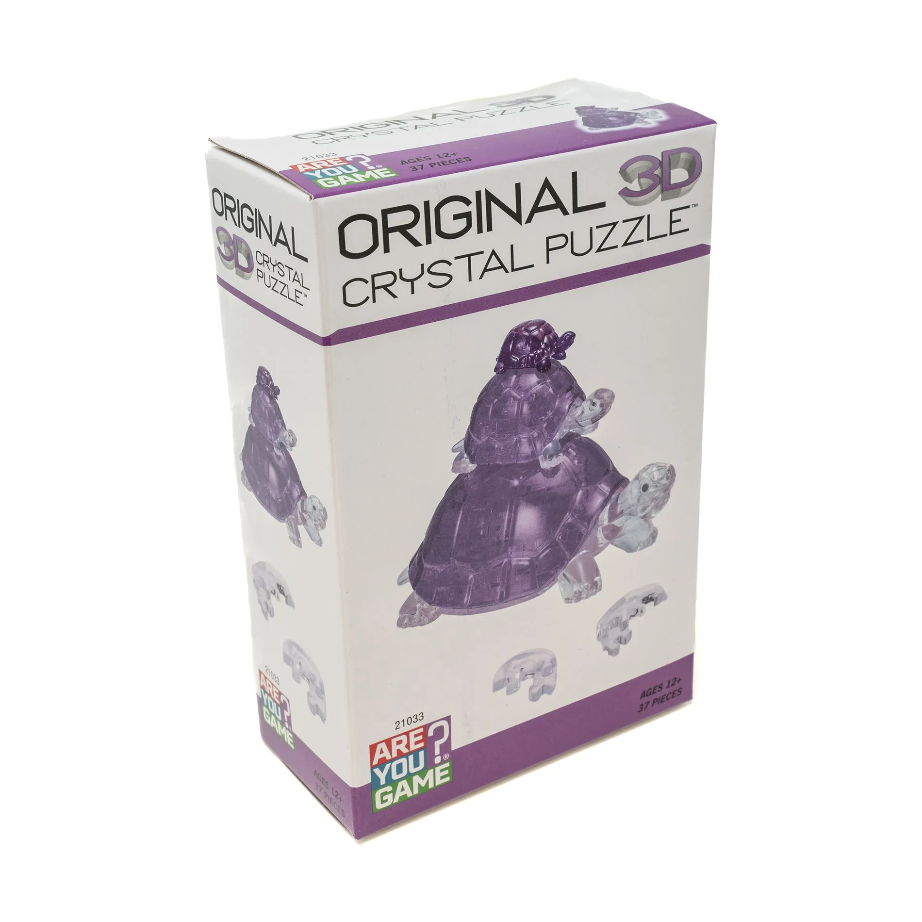 3D Crystal Puzzle - Turtles (Purple): 37 Pcs