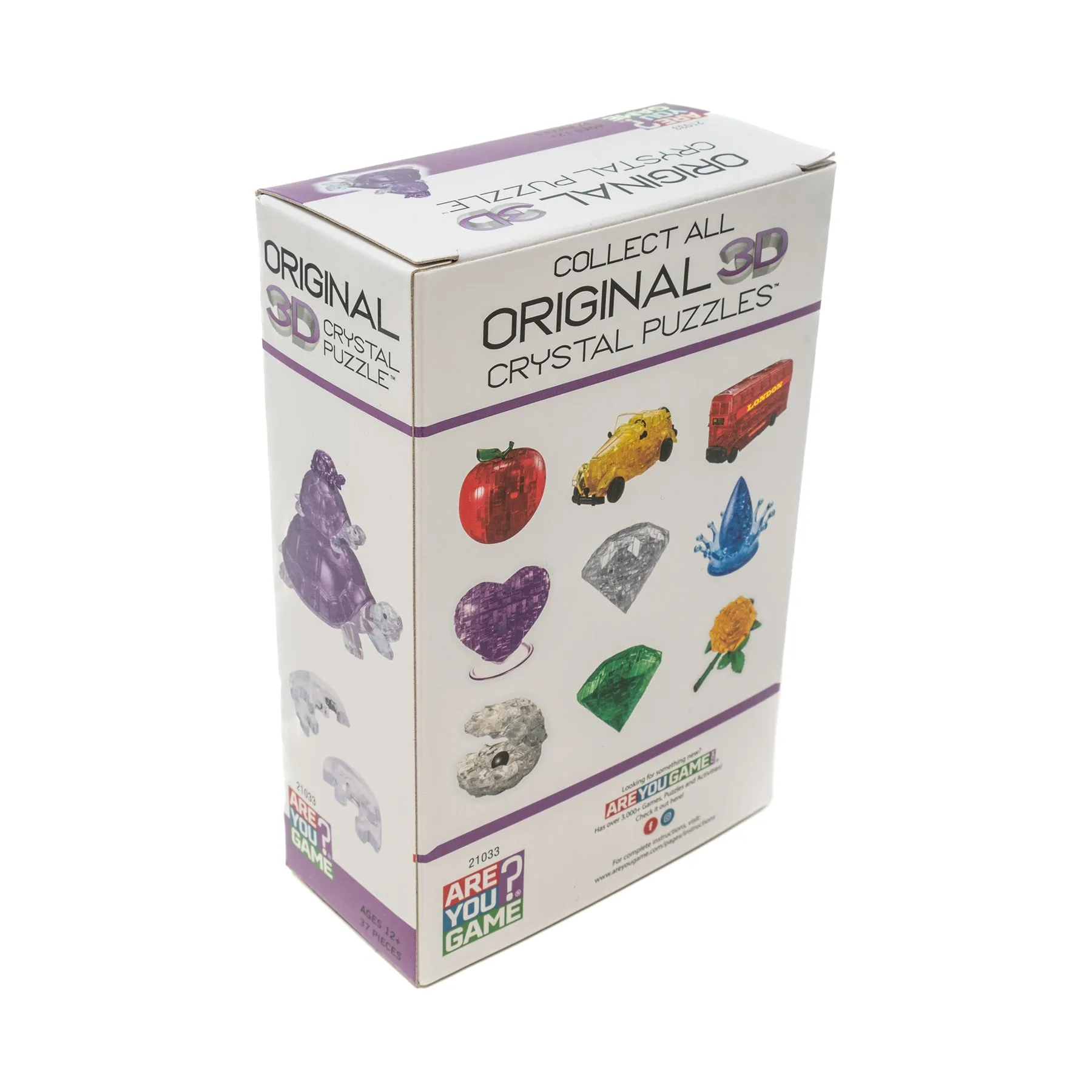 3D Crystal Puzzle - Turtles (Purple): 37 Pcs