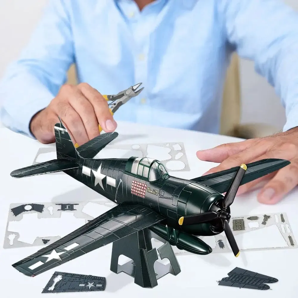 3d Metal Puzzle Grumman F6f Hellcat Model Kits for Teens Diy Toy Jigsaw Birthday Gifts