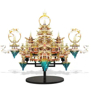 3d Metal Puzzle Lingxiao Palace Assembly Model Kits for Kids Adult Jigsaw Diy Set for Brain Teaser Home Decoration