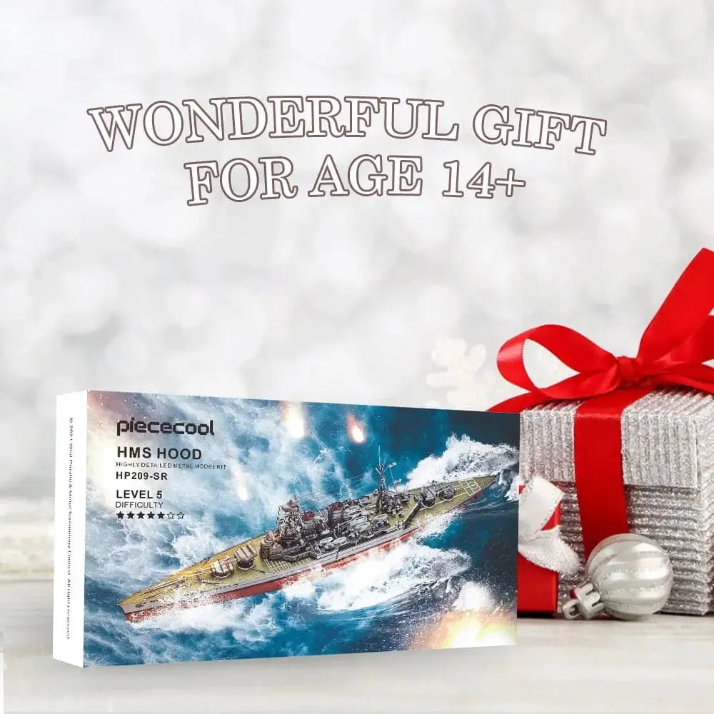 3d Metal Puzzle Model Building Kits Battleship Hms Hood Jigsaw Toy Christmas Birthday Gifts for Adults Kids