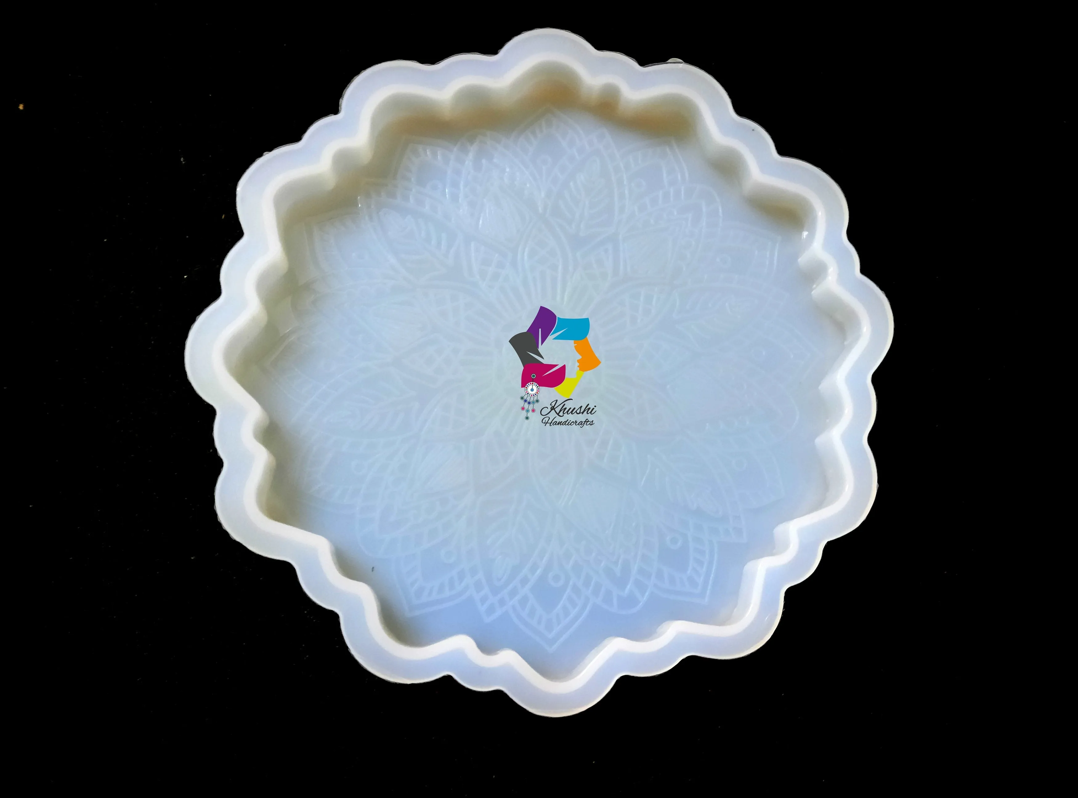 4.5'' Mandala Uneven Round Silicone Mold/ Coaster Mould For Resin and Cement Crafts