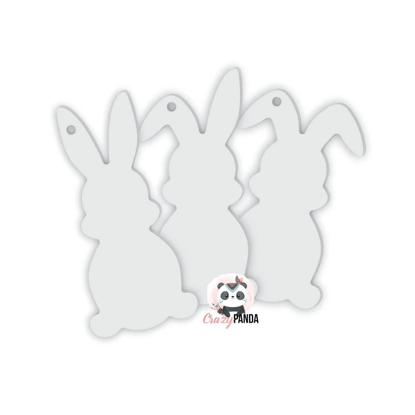 Acrylic Blank Clear Bunny (Shapes)~3mm