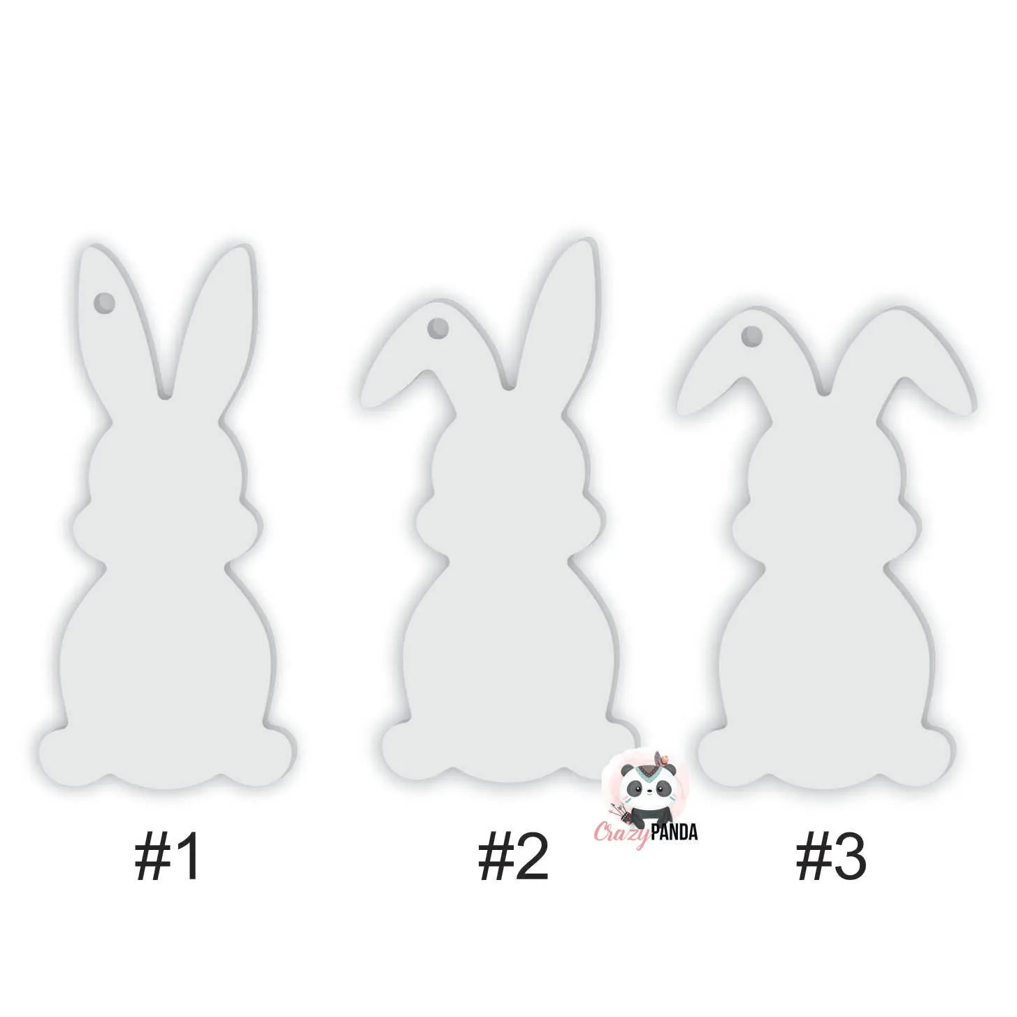 Acrylic Blank Clear Bunny (Shapes)~3mm