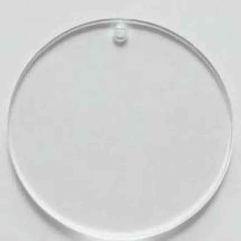 Acrylic Circle Keychain Blanks - Set of 5 2.5" Diameter