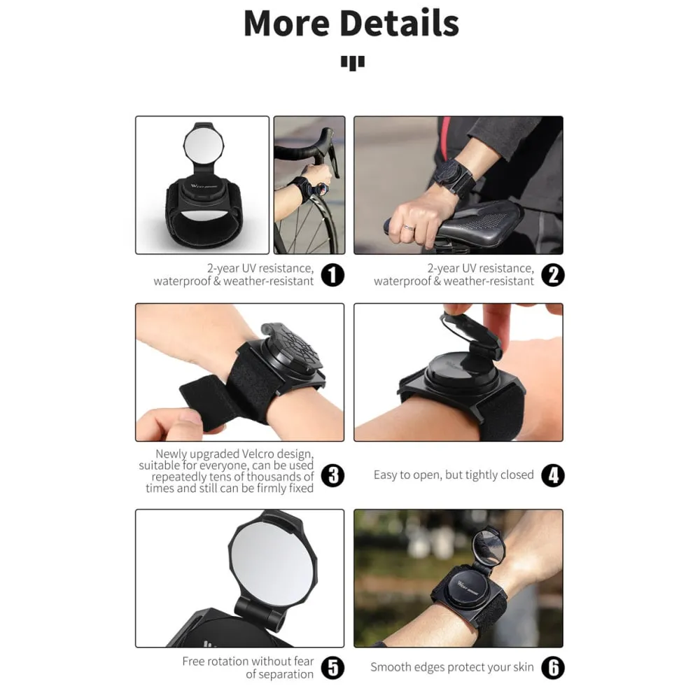 Adjustable Rear View Wrist Wear Mirror