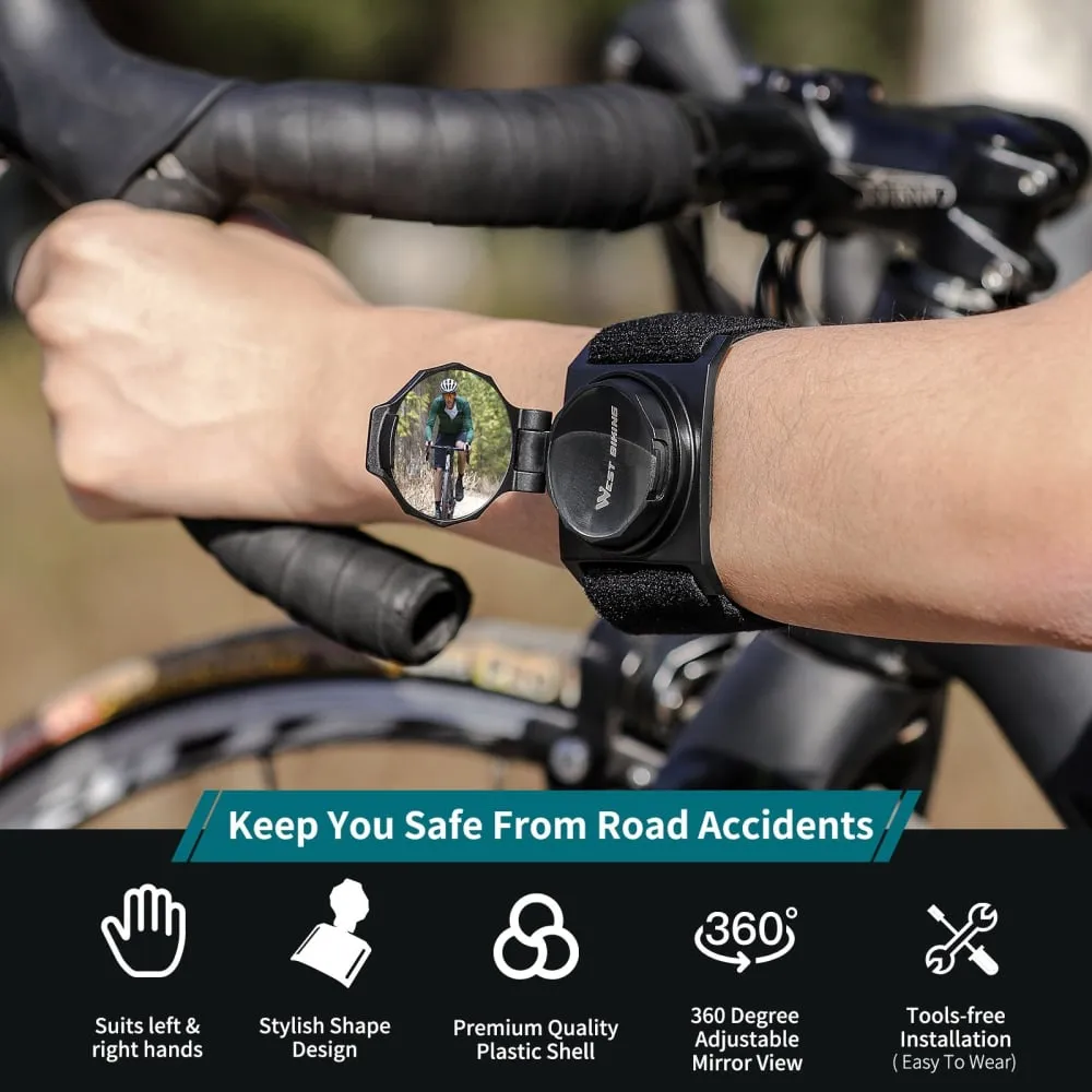 Adjustable Rear View Wrist Wear Mirror