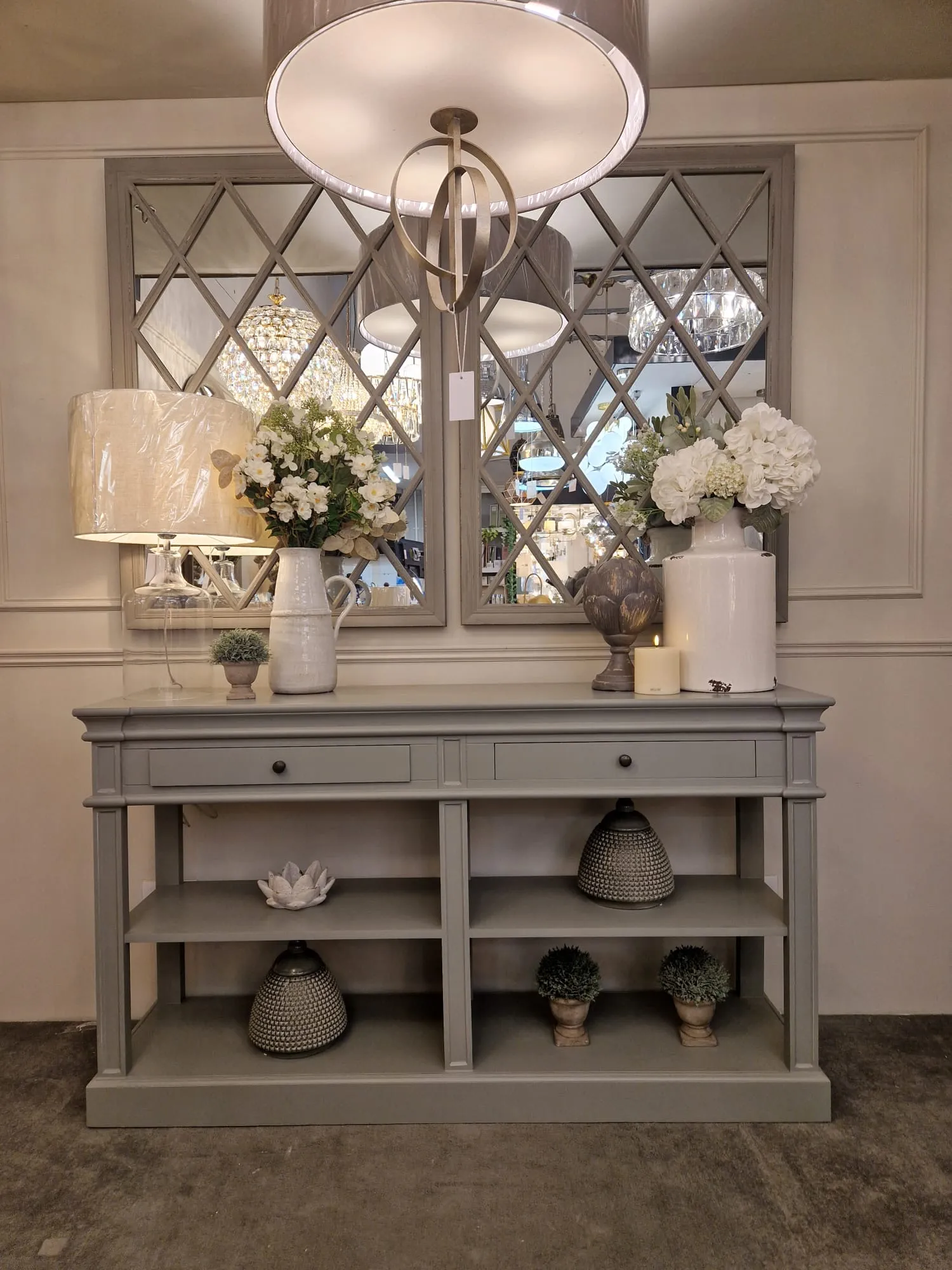 Ailish Rectangular Diamond Design Mirror