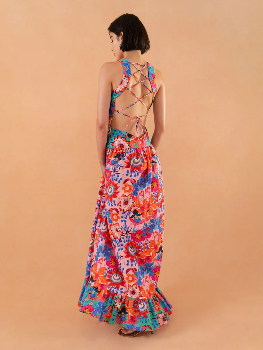 Amara Seersucker Maxi Dress - Moorea