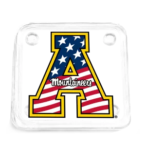 Appalachian State Mountaineers - App State Mountaineers Red, White & Blue Logo Drink Coaster