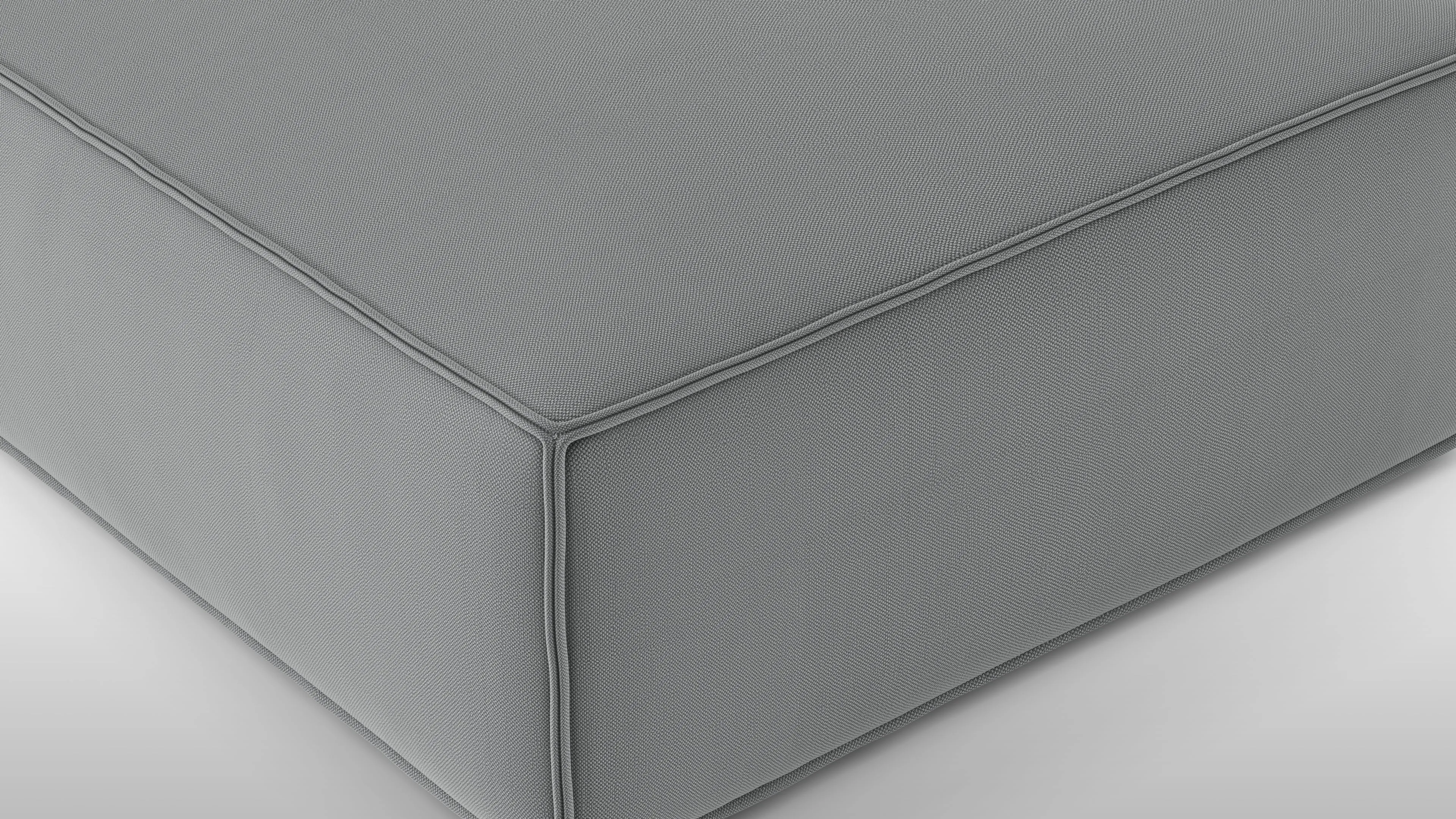 Arles - Arles Module, Ottoman, Harbor Gray Flat Weave