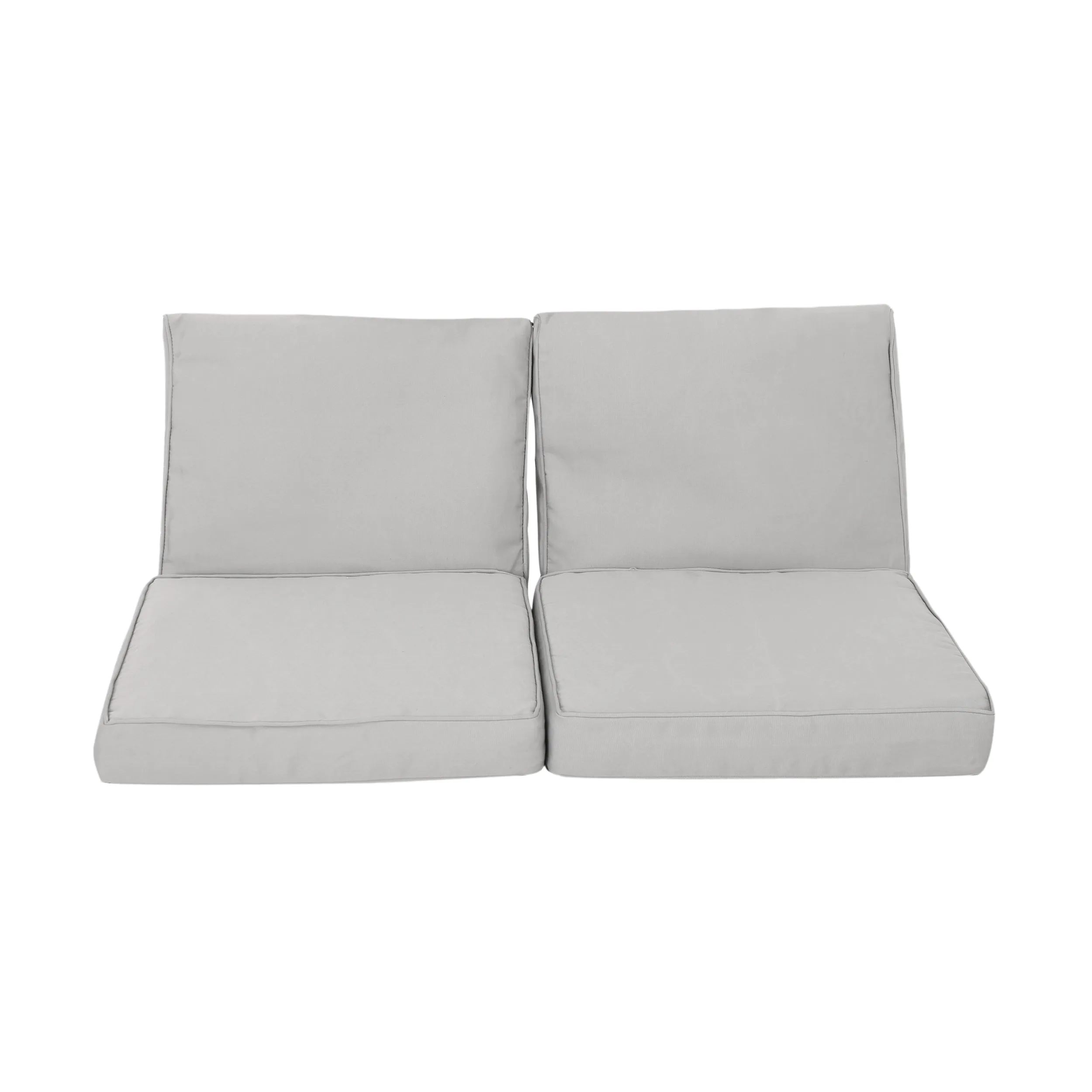 Atiyah Outdoor Water Resistant Fabric Loveseat Cushions with Piping