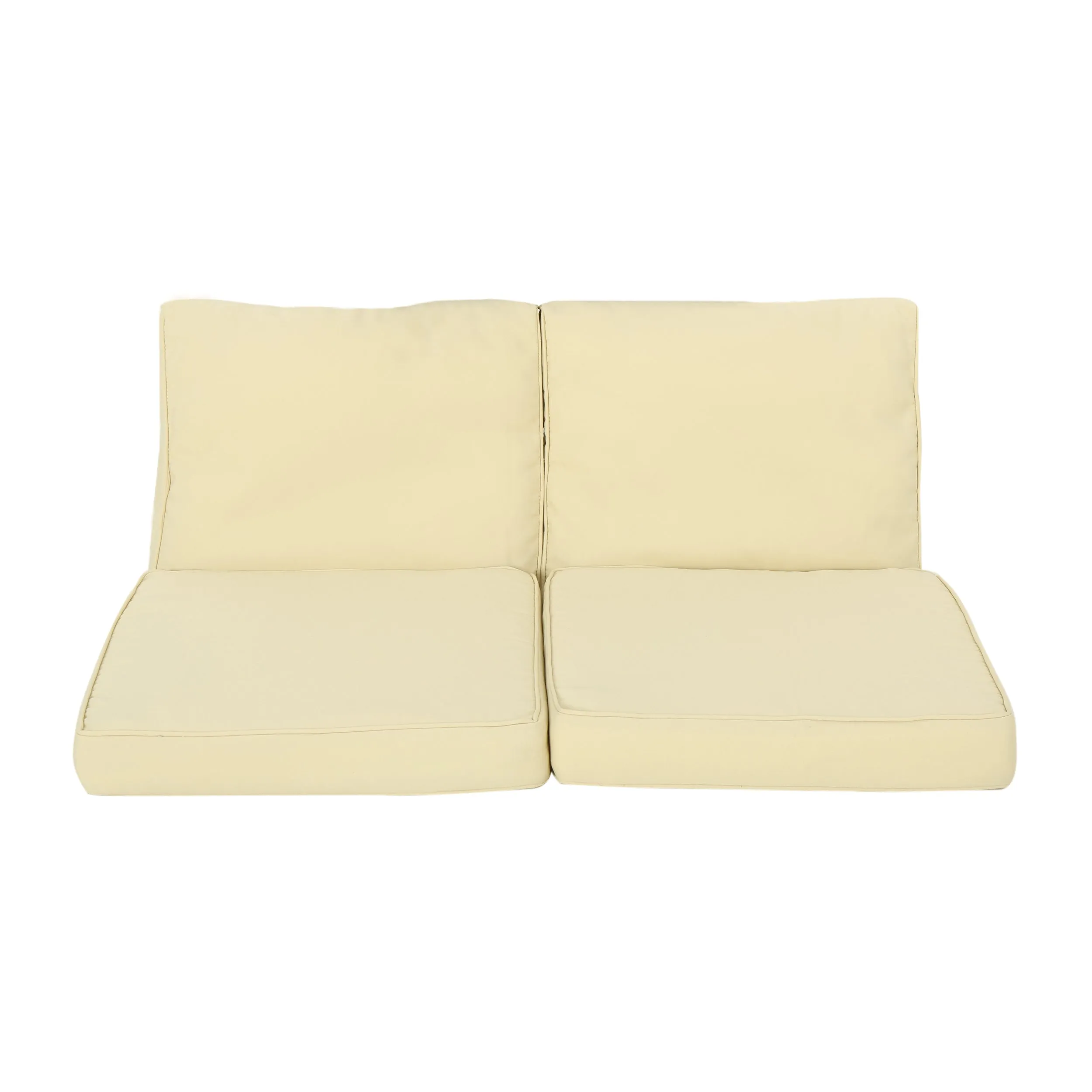 Atiyah Outdoor Water Resistant Fabric Loveseat Cushions with Piping