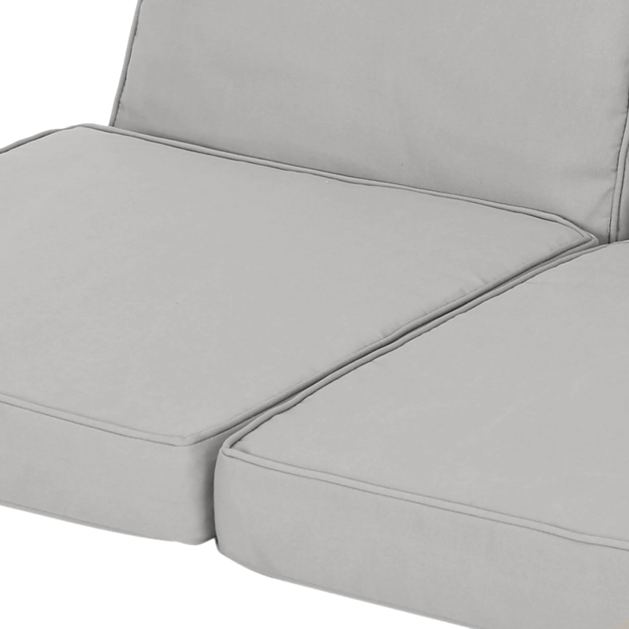 Atiyah Outdoor Water Resistant Fabric Loveseat Cushions with Piping
