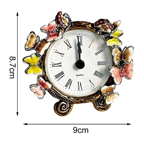 ATORSE® Retro Vintage Table Clock Battery Operated Roman Numerals Rustic Metal Clock