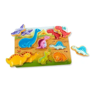 B. toys - Chunky Puzzle - Peek & Explore Dinosaurs