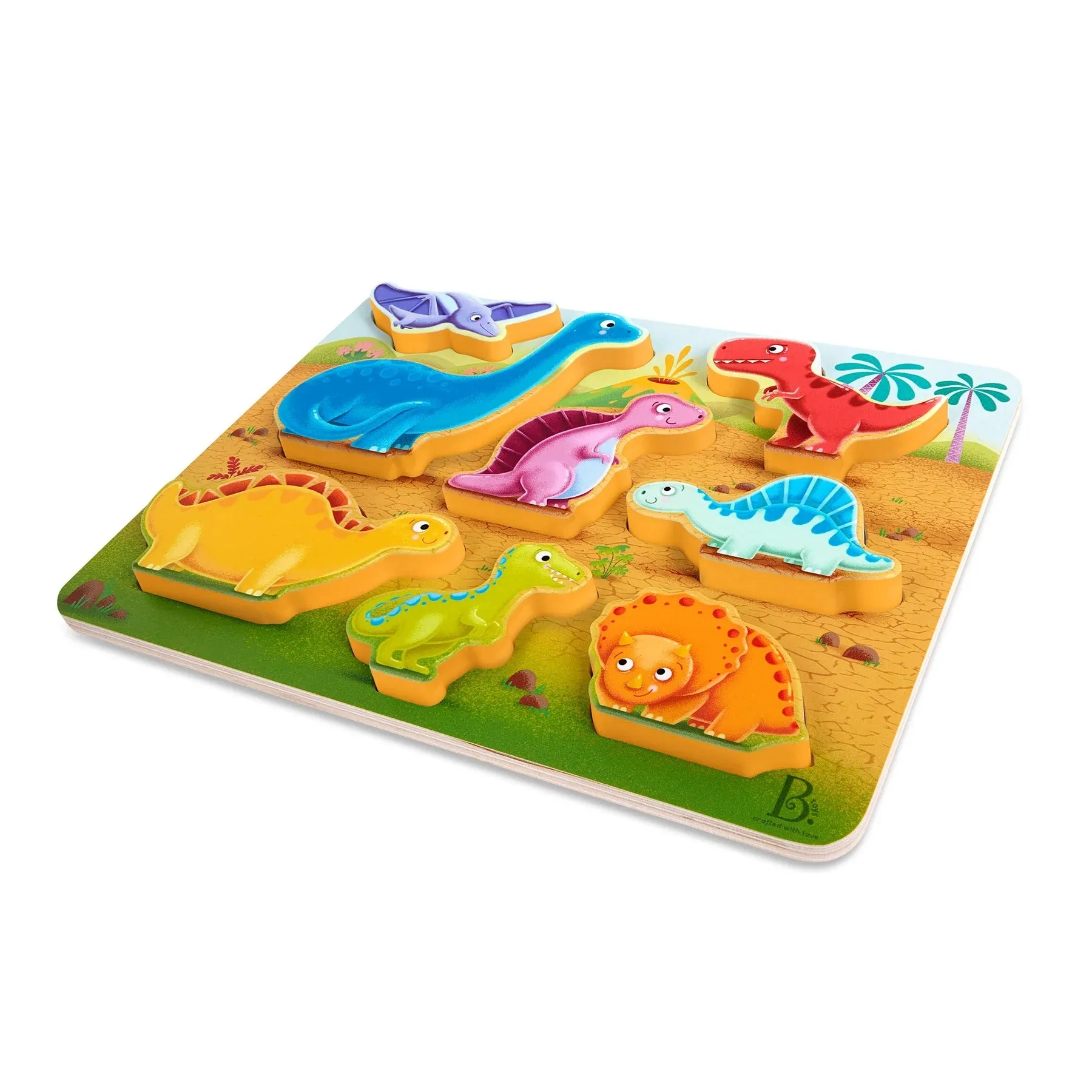 B. toys - Chunky Puzzle - Peek & Explore Dinosaurs