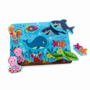 B. toys - Chunky Puzzle - Peek & Explore Under the Sea