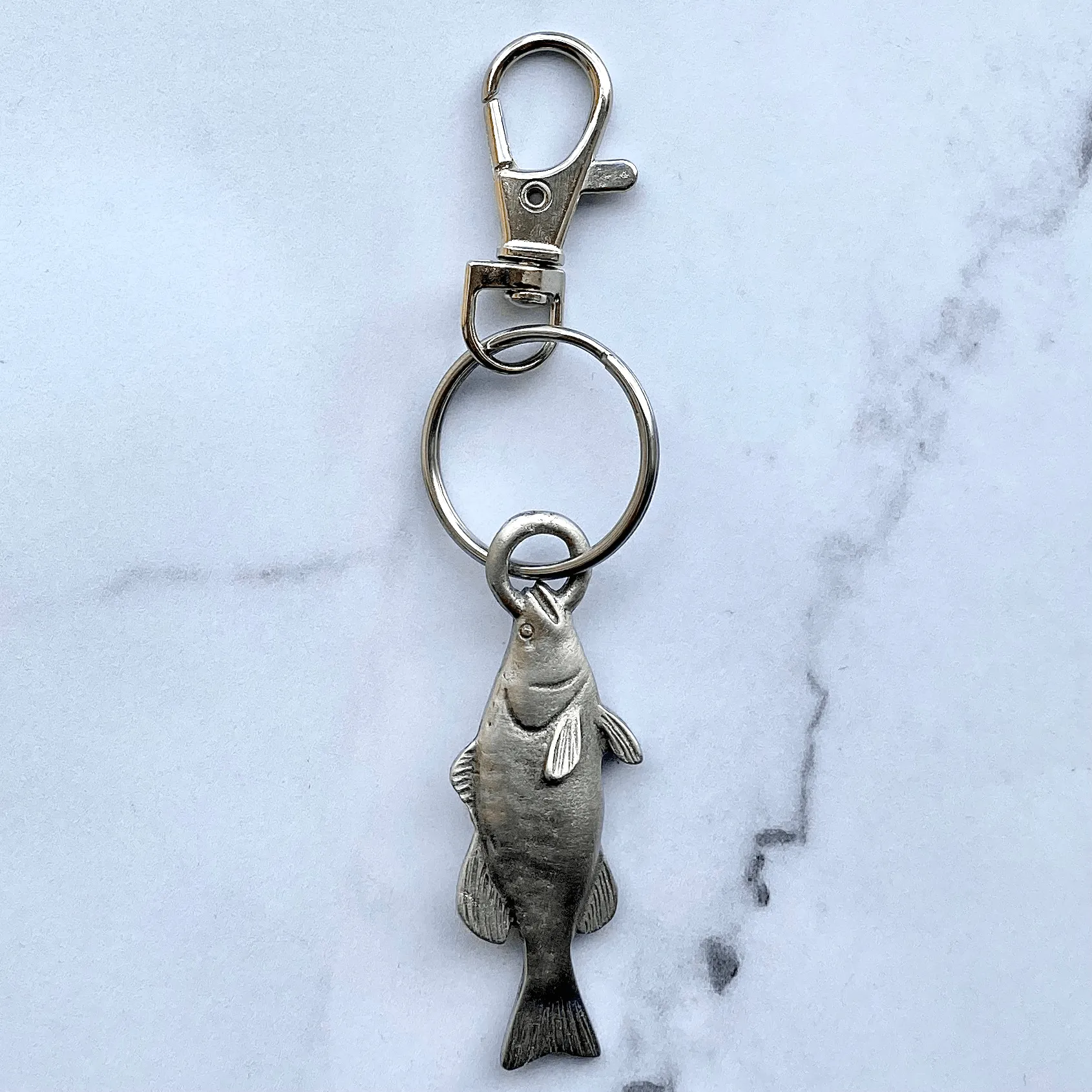 Bass Pewter Keychain