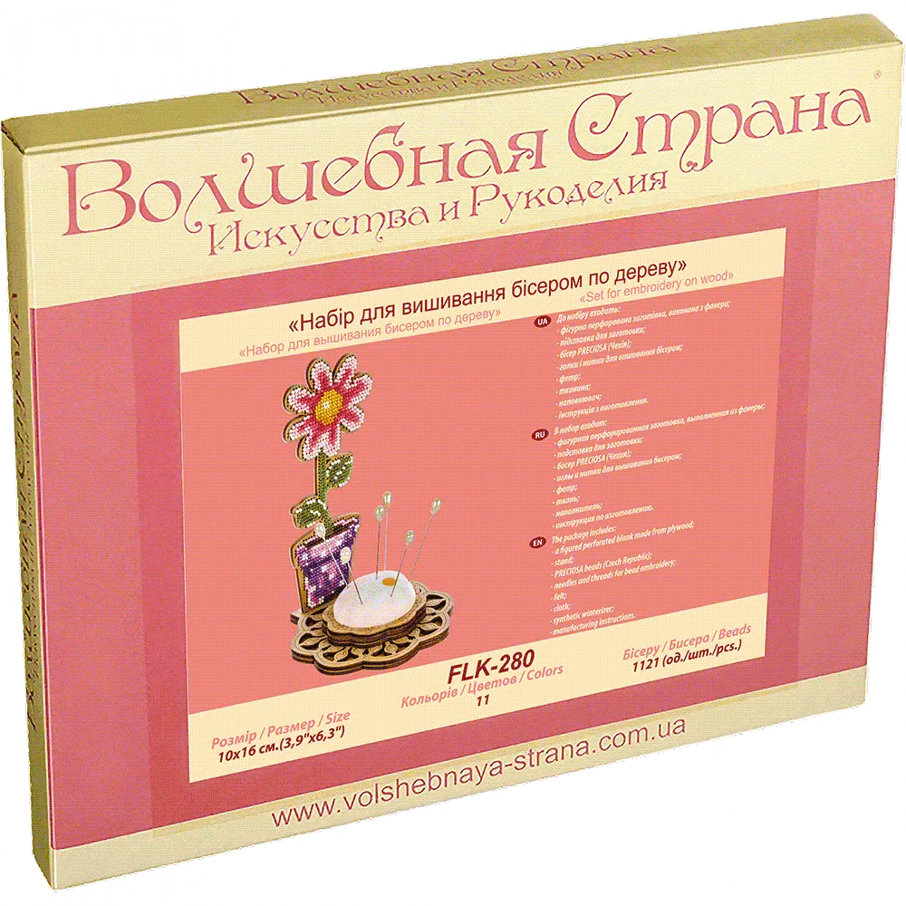 Bead embroidery kit on wood FLK-280