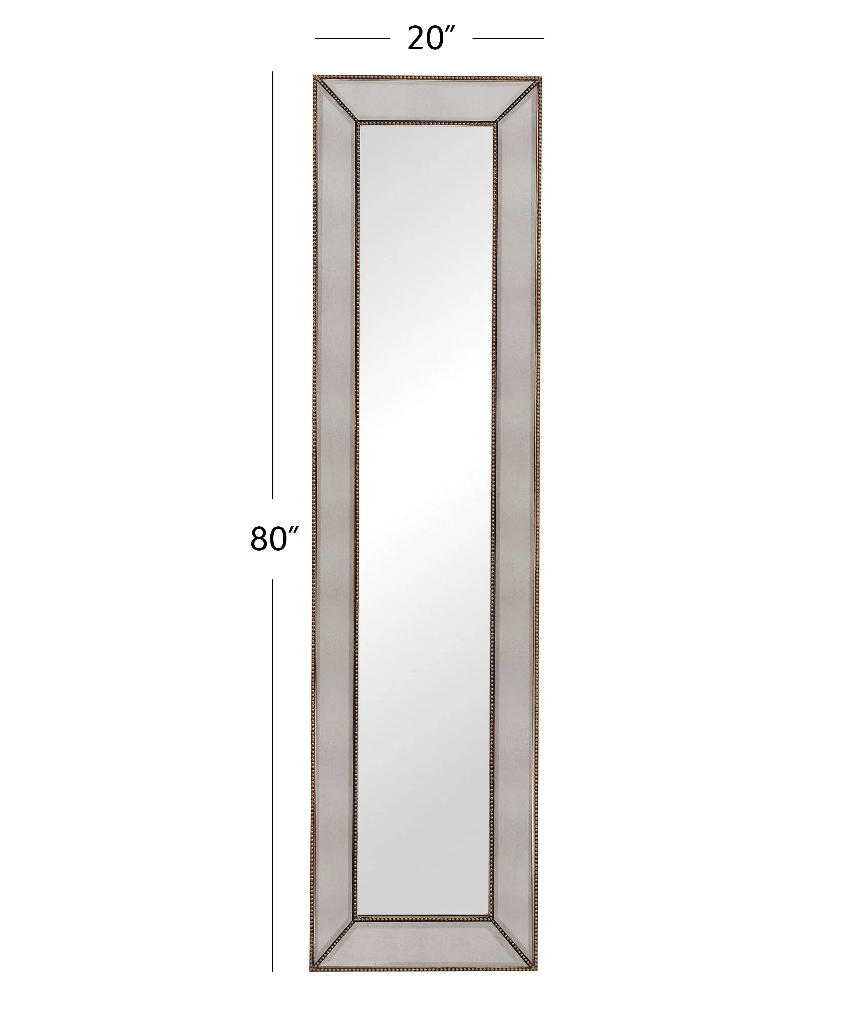 Beaded - Floor Mirror - Gold
