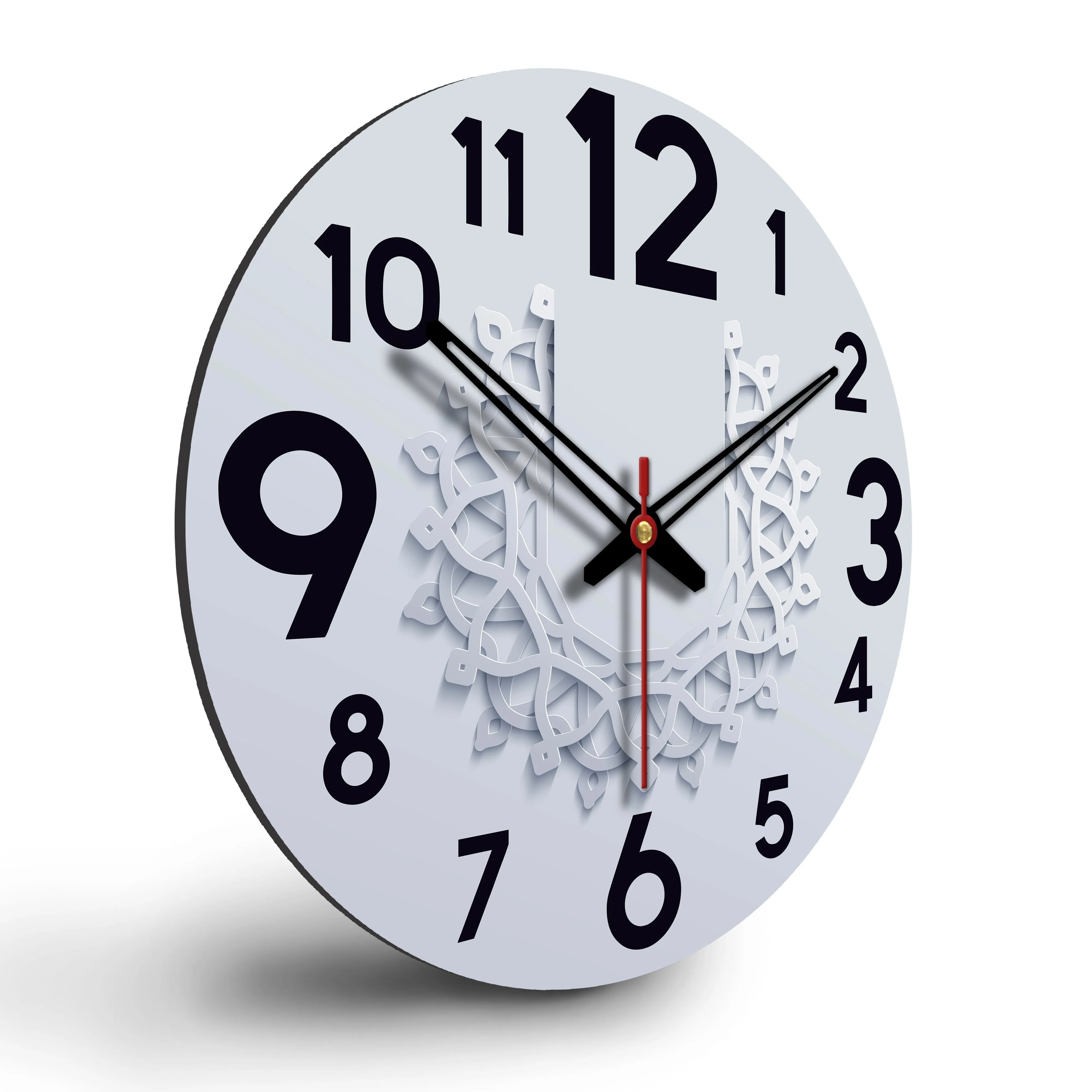 Beautiful Pattern Printed Wooden Wall Clock