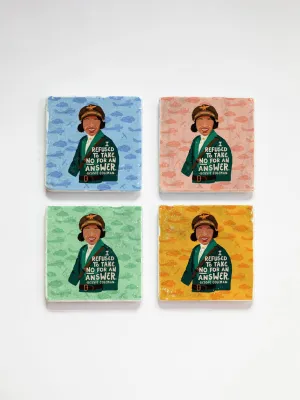 Bessie Coleman Quote   Illustration Coaster Set