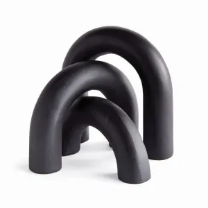 BLACK ARCO SCULPTURES SET OF 3 BY NAPA HOME & GARDEN