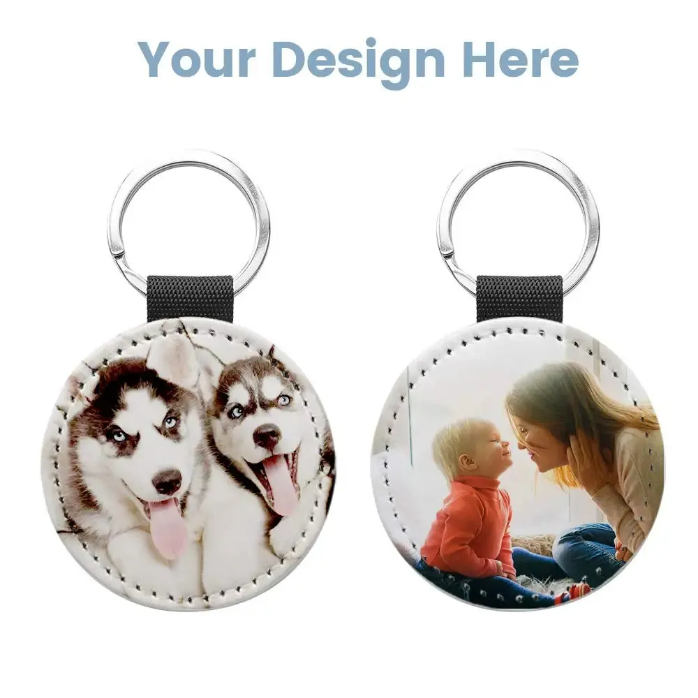 Blanks PU Leather Keychain