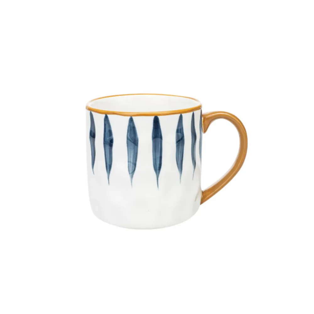 Blue Ceramic Mugs   Spoon