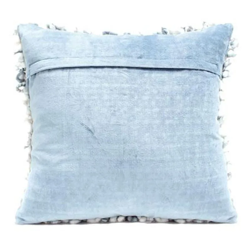 Blue Grey Bobble Cushion (45cm)