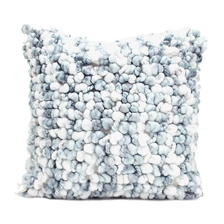 Blue Grey Bobble Cushion (45cm)