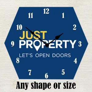 Branded Custom Clocks - any Shape & Design - Bulk pack options