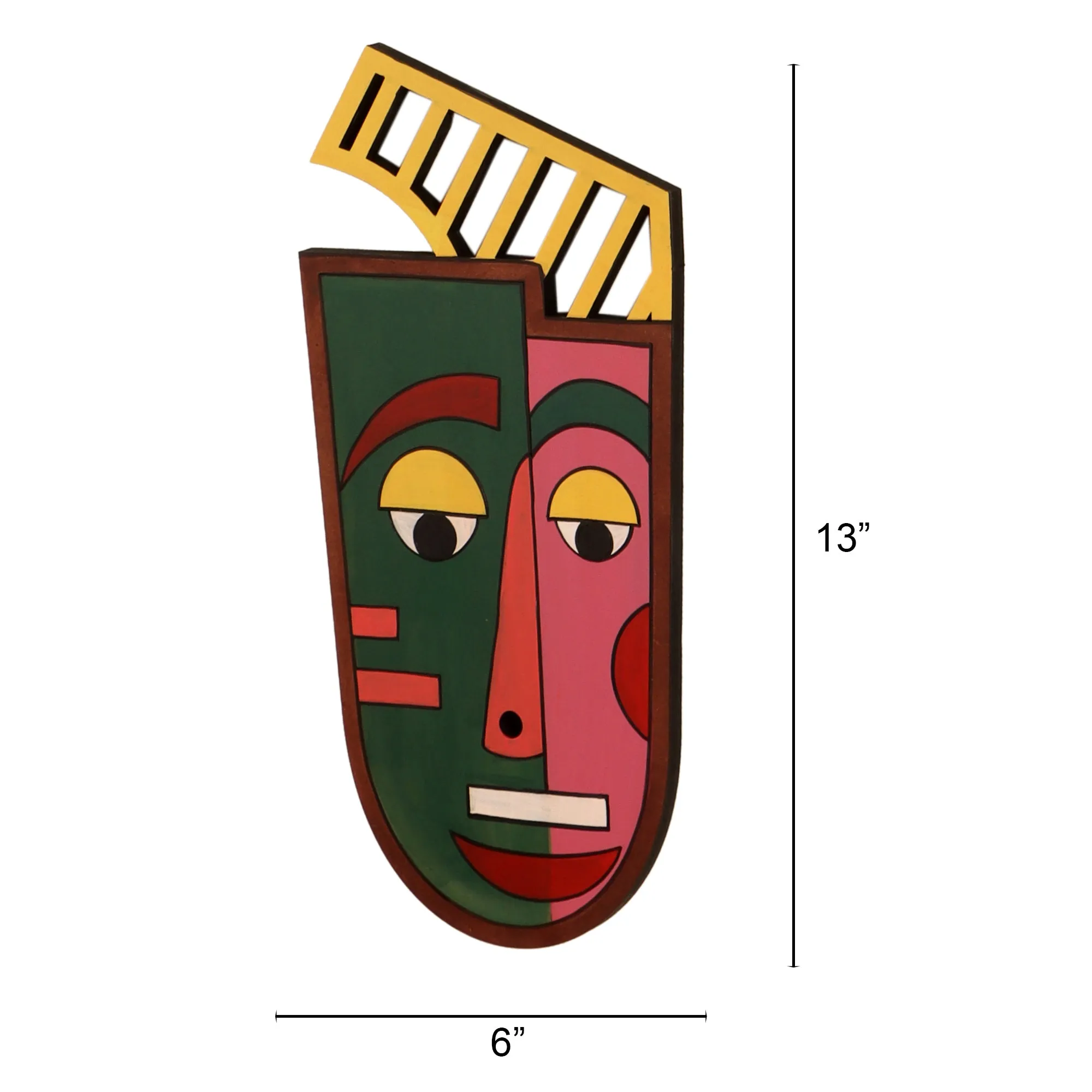 Casanova Yellow Wall Decor Mask (6x13)
