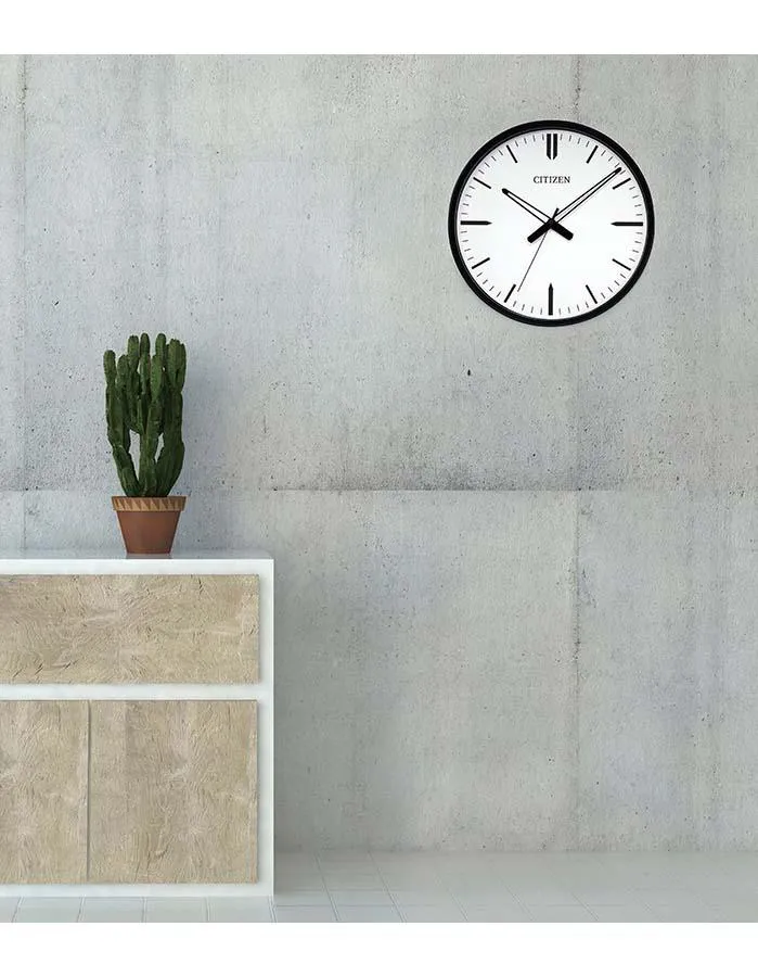 Citizen Gallery Classic Wall Clock - White Dial - Black Frame