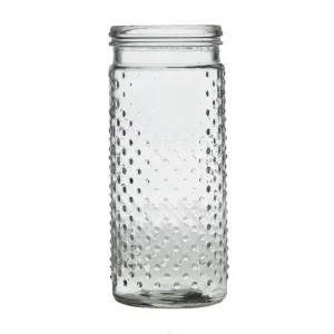 Clear Glass Hobnail Jar Vase