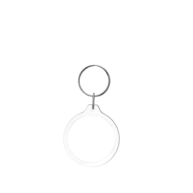 Clear Tassels Acrylic Photo Frame Keychain for DIY