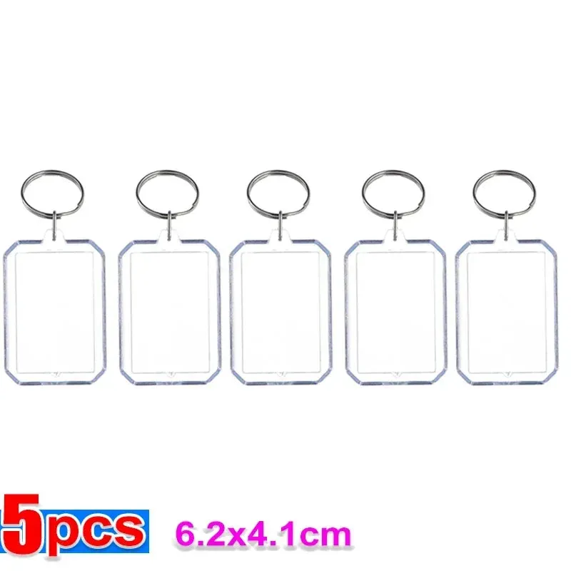 Clear Tassels Acrylic Photo Frame Keychain for DIY