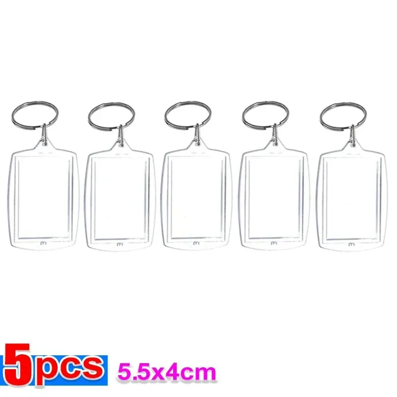 Clear Tassels Acrylic Photo Frame Keychain for DIY