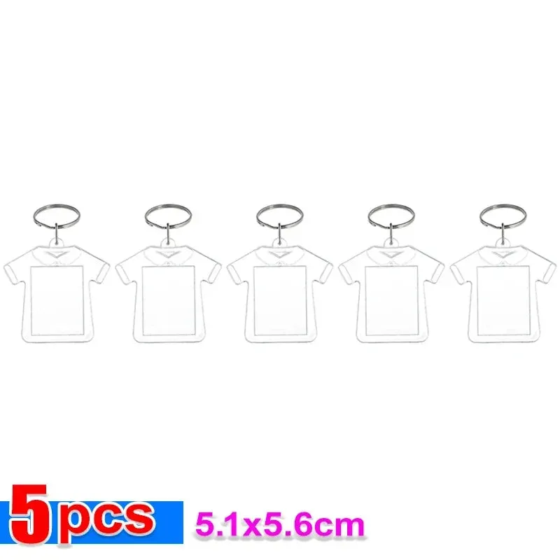 Clear Tassels Acrylic Photo Frame Keychain for DIY